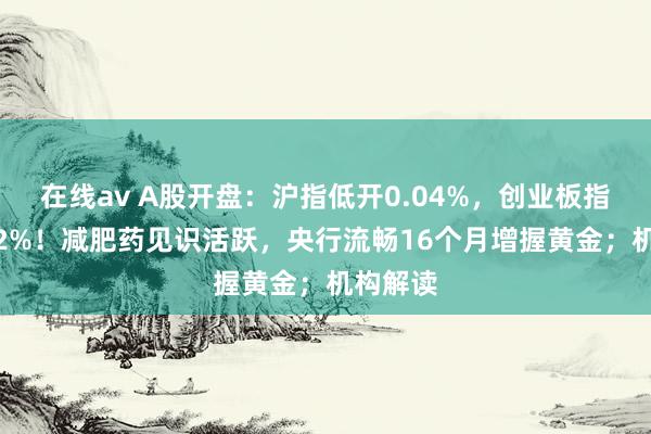 在线av A股开盘：沪指低开0.04%，创业板指高开0.2%